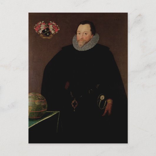 Portret van Sir Francis Drake 1591 Briefkaart (Voorkant)