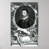 Portret van Sir Francis Drake Poster (Voorkant)