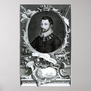 Portret van Sir Francis Drake Poster