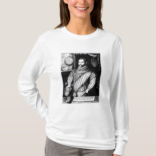 Portret van Sir Francis Drake T-shirt (Voorkant)