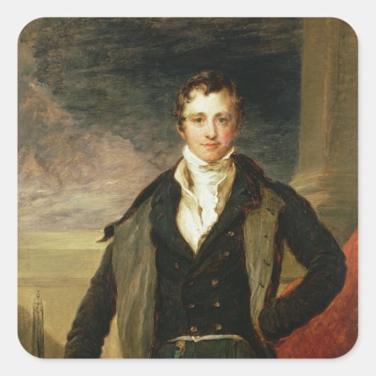 Portret van Sir Humphry Davy Vierkante Sticker (Voorkant)