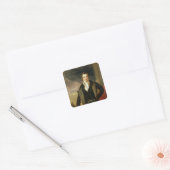 Portret van Sir Humphry Davy Vierkante Sticker (Envelop)