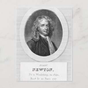 Portret van Sir Isaac Newton Briefkaart