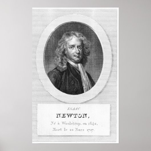 Portret van Sir Isaac Newton Poster (Voorkant)