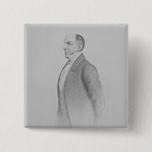 Portret van Sir James R. G. Graham Vierkante Button 5,1 Cm