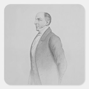 Portret van Sir James R. G. Graham Vierkante Sticker