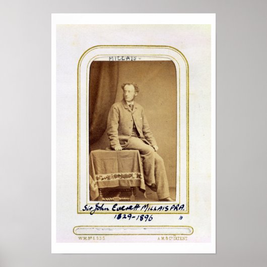 Portret van Sir John Everett Millais (1829-96) (al Poster (Voorkant)