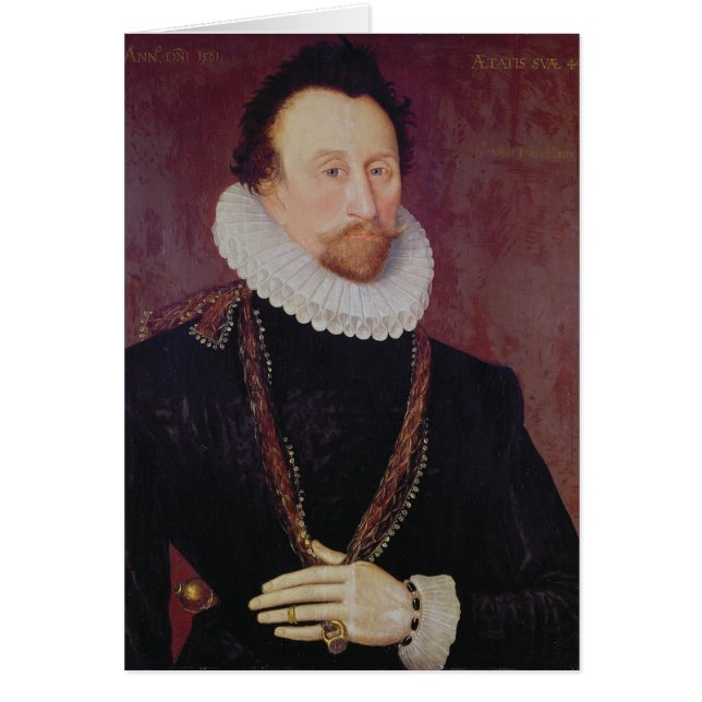 Portret van Sir John Hawkins 1581 (Voorkant)