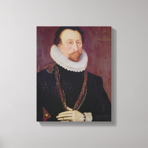 Portret van Sir John Hawkins 1581 Canvas Afdruk