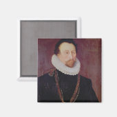 Portret van Sir John Hawkins 1581 Magneet (Voorkant / Achterkant)