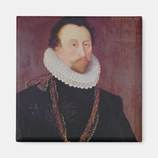 Portret van Sir John Hawkins 1581 Magneet (Voorkant)