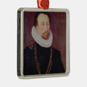 Portret van Sir John Hawkins 1581 Metalen Ornament (Rechts)