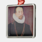 Portret van Sir John Hawkins 1581 Metalen Ornament (Links)