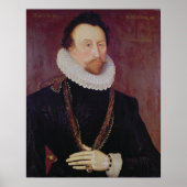 Portret van Sir John Hawkins 1581 Poster (Voorkant)