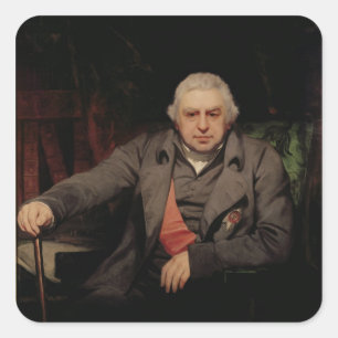 Portret van Sir Joseph Banks, 1810 Vierkante Sticker