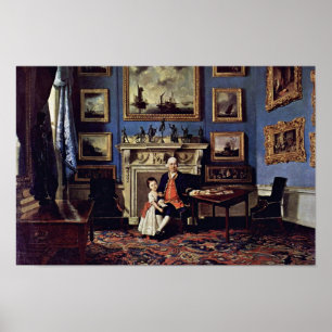portret van Sir Lawrence Dundas en zijn kleinzoon, Poster