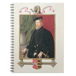 Portret van Sir Nicholas Throckmorton (1515-71) vo Notitieboek