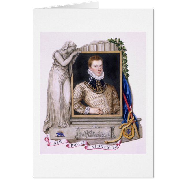 Portret van Sir Philip Sidney (1554-86) uit 'Memo' (Voorkant)