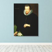 Portret van Sir Robert Cecil (1563-1612) 1e Visco Canvas Afdruk (Insitu (Houten vloer))