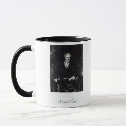 Portret van Sir Robert Peel Mok (Links)