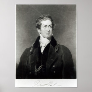 Portret van Sir Robert Peel Poster