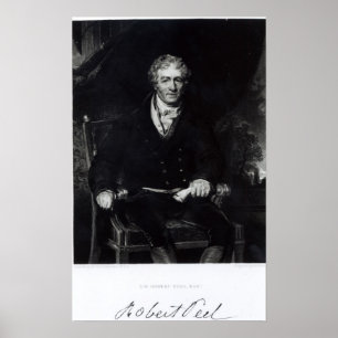 Portret van Sir Robert Peel Poster