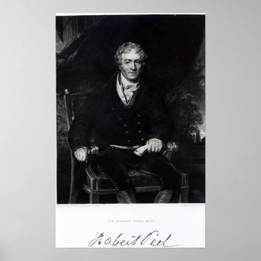 Portret van Sir Robert Peel Poster (Voorkant)