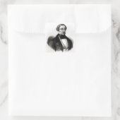 Portret van Sir Robert Peel Vierkante Sticker (Tas)