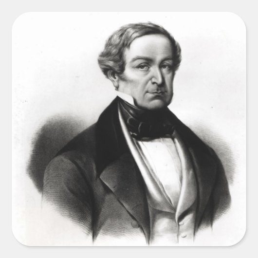 Portret van Sir Robert Peel Vierkante Sticker (Voorkant)