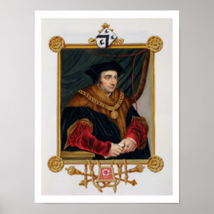 Portret van Sir Thomas More (1478-1535) van 'Memo Poster