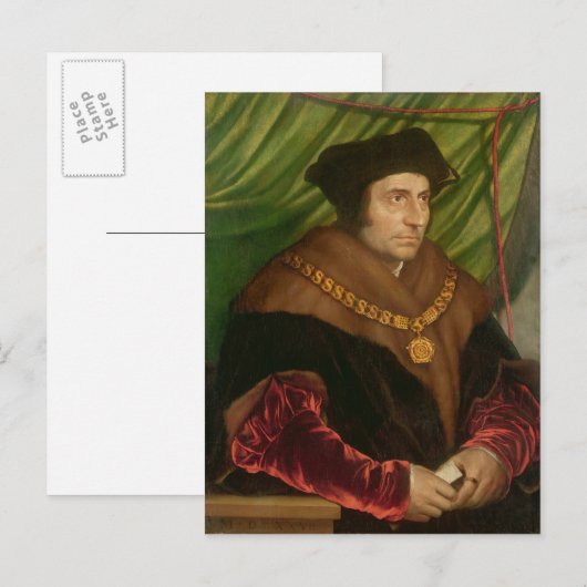 Portret van Sir Thomas More Briefkaart (Voorkant / Achterkant)