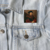 Portret van Sir Thomas More Vierkante Button 5,1 Cm (In situ)