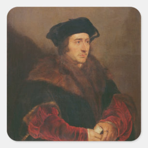Portret van Sir Thomas More Vierkante Sticker