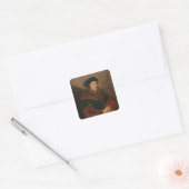 Portret van Sir Thomas More Vierkante Sticker (Envelop)
