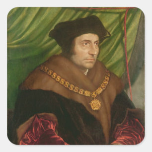 Portret van Sir Thomas More Vierkante Sticker