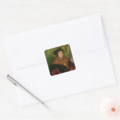 Portret van Sir Thomas More Vierkante Sticker (Envelop)