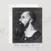 Portret van Sir Thomas Wyatt Briefkaart (Voorkant / Achterkant)
