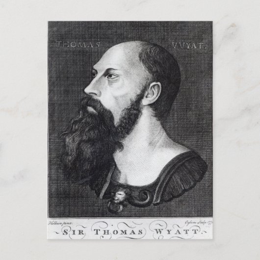 Portret van Sir Thomas Wyatt Briefkaart (Voorkant)