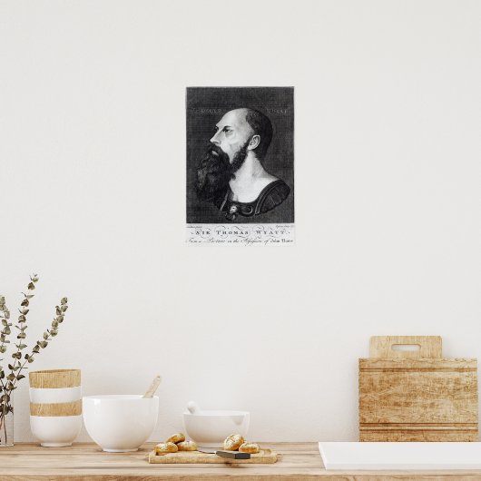 Portret van Sir Thomas Wyatt Poster (Keuken)