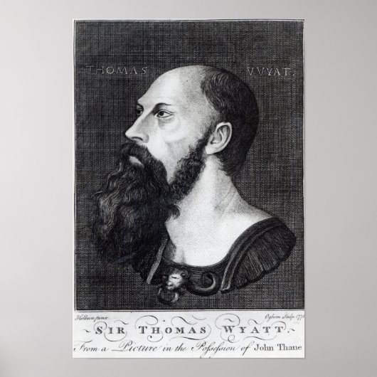 Portret van Sir Thomas Wyatt Poster (Voorkant)