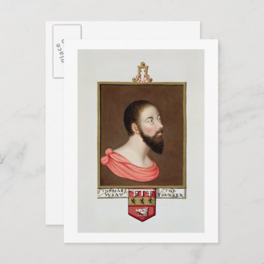 Portret van Sir Thomas Wyatt the Younger (c.1521-5 Briefkaart (Voorkant / Achterkant)