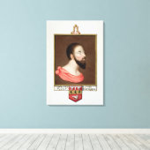 Portret van Sir Thomas Wyatt the Younger (c.1521-5 Canvas Afdruk (Insitu (Houten vloer))