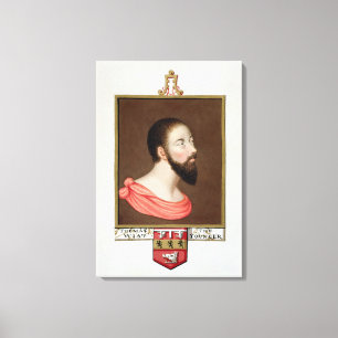Portret van Sir Thomas Wyatt the Younger (c.1521-5 Canvas Afdruk