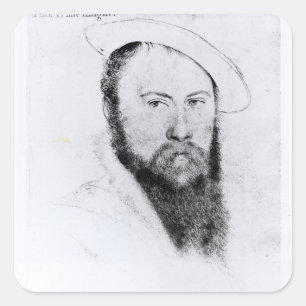 Portret van Sir Thomas Wyatt the Younger Vierkante Sticker