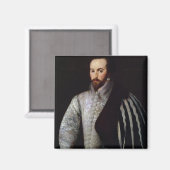 Portret van Sir Walter Raleigh 1588 Magneet (Voorkant / Achterkant)
