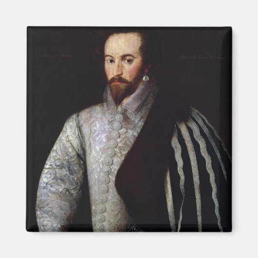 Portret van Sir Walter Raleigh 1588 Magneet (Voorkant)