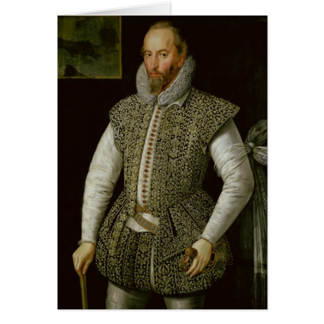 Portret van Sir Walter Raleigh, 1598 (Voorkant)