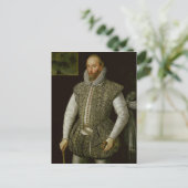 Portret van Sir Walter Raleigh, 1598 Briefkaart (Staand voorkant)