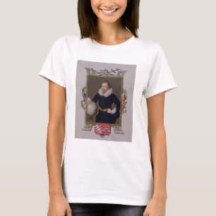 Portret van Sir Walter Raleigh (c.1552-1618) van T-shirt