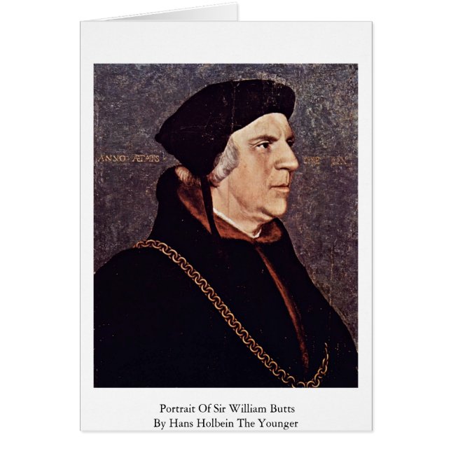 Portret van Sir William Butts (Voorkant)